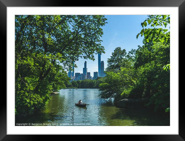 Central Park  Framed Mounted Print by Benjamin Brewty