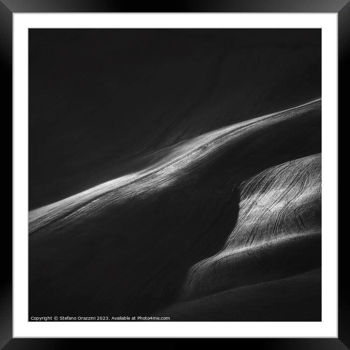 Plays of light on the Crete Senesi Framed Mounted Print by Stefano Orazzini
