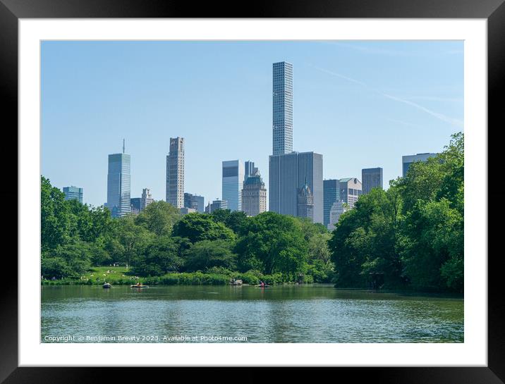 Billionaires Row Central Park Framed Mounted Print by Benjamin Brewty