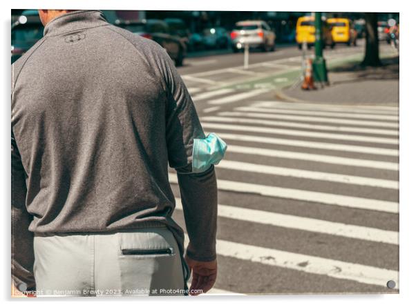 NYC Street Photography Acrylic by Benjamin Brewty