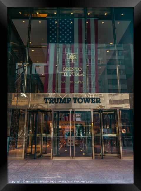 Trump Tower Framed Print by Benjamin Brewty