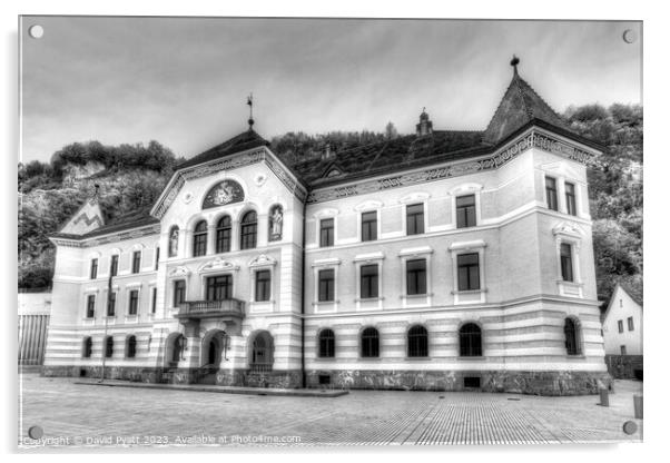 Liechtenstein Government House  Acrylic by David Pyatt