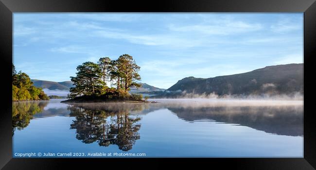 Otter Island Derwent Water Framed Print by Julian Carnell