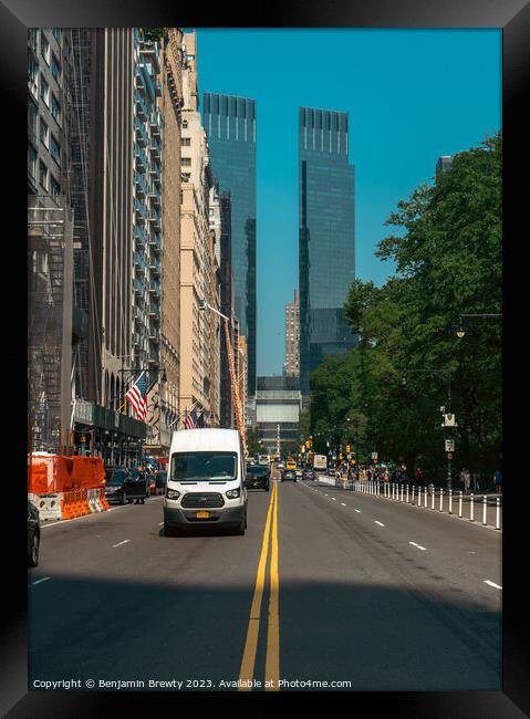 New York Streets Framed Print by Benjamin Brewty