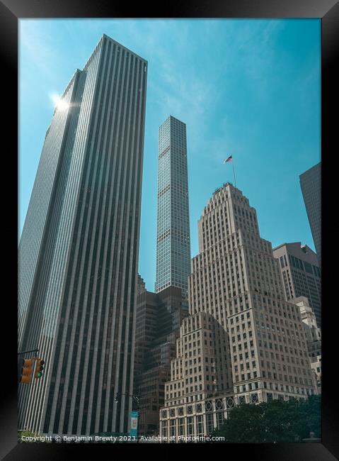 New York Sky Scrapers  Framed Print by Benjamin Brewty