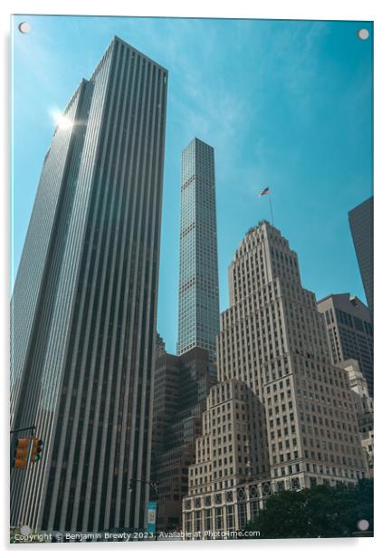 New York Sky Scrapers  Acrylic by Benjamin Brewty