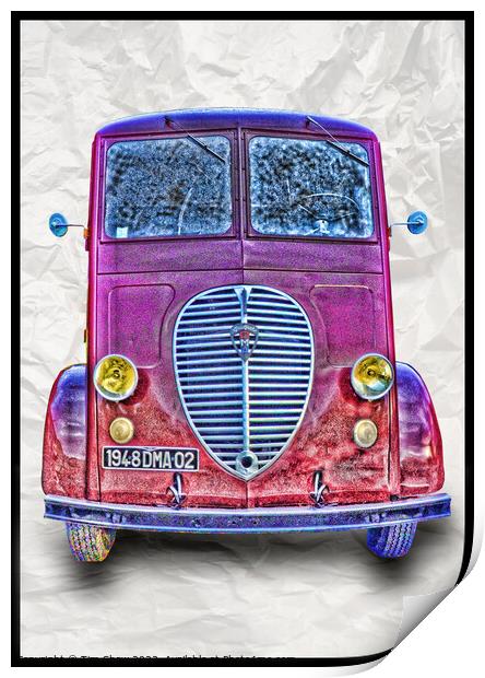 Classic french commercial van Print by Tim Shaw