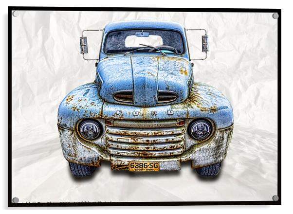 old American pickup Acrylic by Tim Shaw