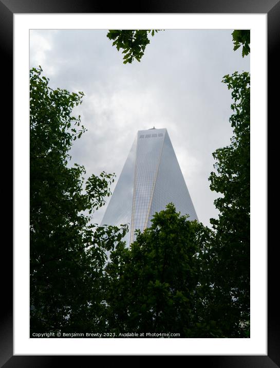 One World Trade Center Framed Mounted Print by Benjamin Brewty