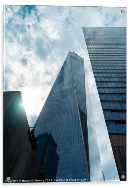 One World Trade Centre Acrylic by Benjamin Brewty