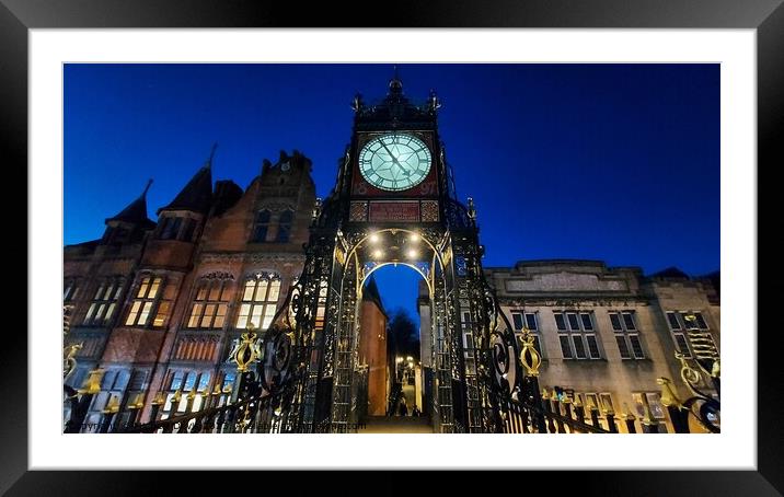 Eastgate Clock, Chester Framed Mounted Print by Michele Davis