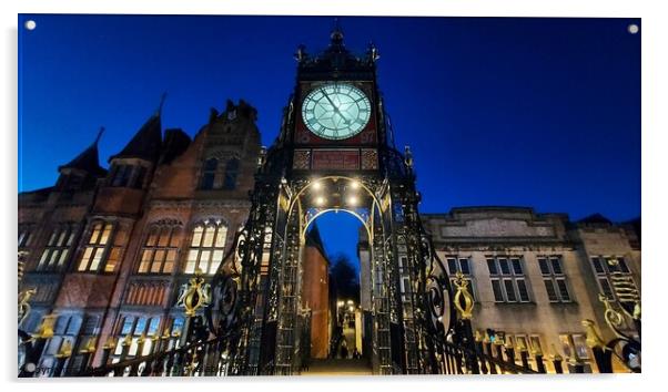 Eastgate Clock, Chester Acrylic by Michele Davis