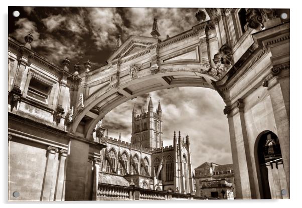 Bath Abbey and Arch     Acrylic by Darren Galpin
