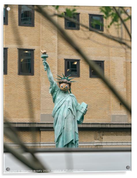 Statue Of Liberty  Acrylic by Benjamin Brewty