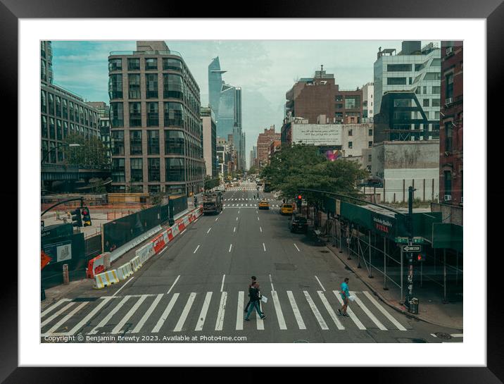 View From The High Line  Framed Mounted Print by Benjamin Brewty