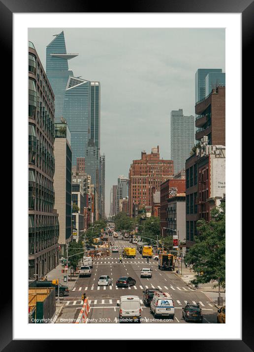 NYC Street Framed Mounted Print by Benjamin Brewty