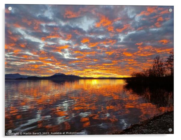 Mount Pilatus sunset Acrylic by Martin Baroch