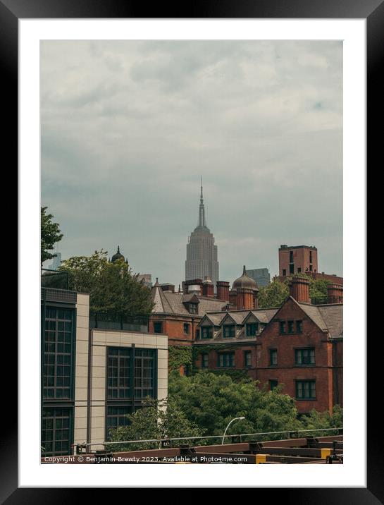 Empire State Building  Framed Mounted Print by Benjamin Brewty