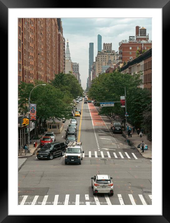 New York Street Framed Mounted Print by Benjamin Brewty