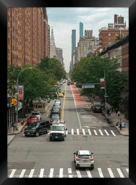 New York Street Framed Print by Benjamin Brewty