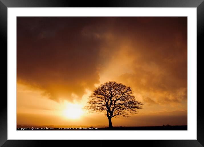 Stormy sky Framed Mounted Print by Simon Johnson