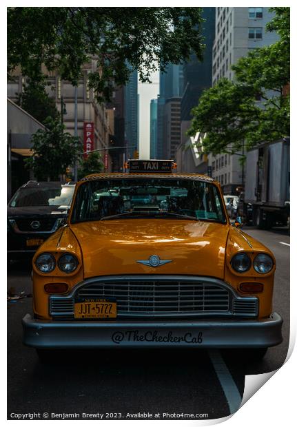 New York Yellow Taxi  Print by Benjamin Brewty