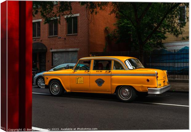 New York City Taxi Canvas Print by Benjamin Brewty