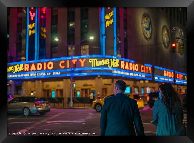 Radio City Music Hall Framed Print by Benjamin Brewty