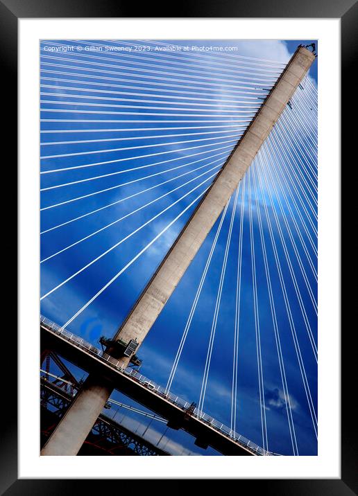 Forth bridges abstract Framed Mounted Print by Gillian Sweeney
