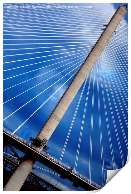 Forth bridges abstract Print by Gillian Sweeney