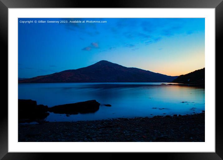 Loch Alsh Sunset Framed Mounted Print by Gillian Sweeney