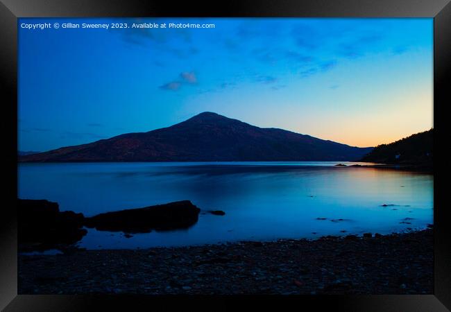 Loch Alsh Sunset Framed Print by Gillian Sweeney