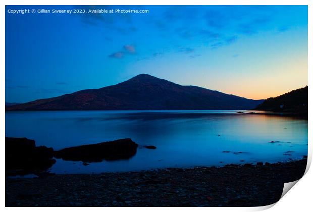 Loch Alsh Sunset Print by Gillian Sweeney