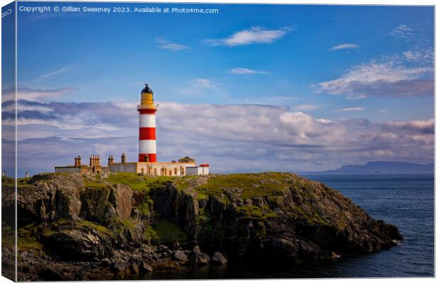 Eilean Glas lighthouse, Isle of Scalpay Canvas Print by Gillian Sweeney