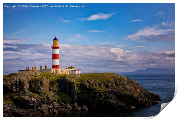 Eilean Glas lighthouse, Isle of Scalpay Print by Gillian Sweeney
