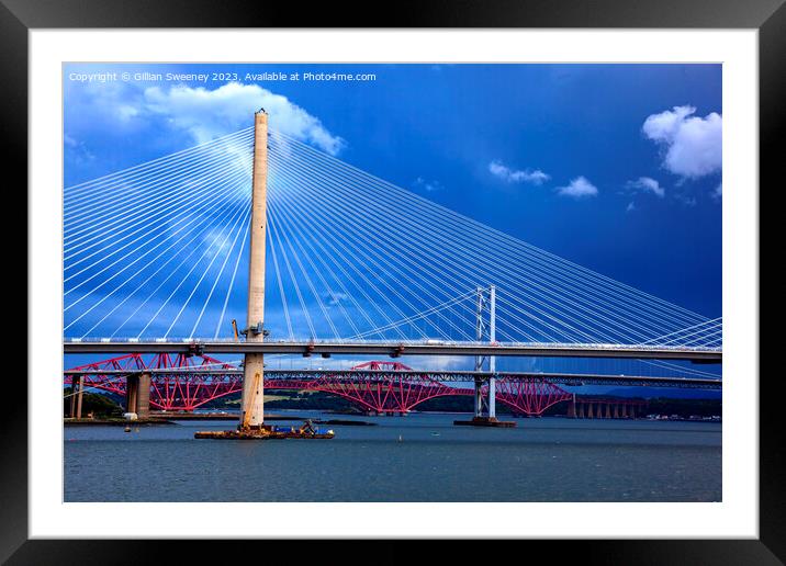 River Forth Bridges Framed Mounted Print by Gillian Sweeney