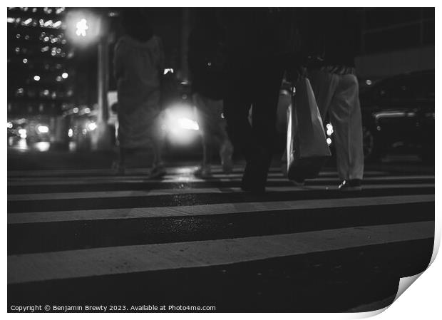 Night Street Photography NYC Print by Benjamin Brewty