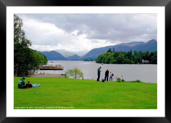 Derwentwater from Keswick Cumbria Framed Mounted Print by john hill