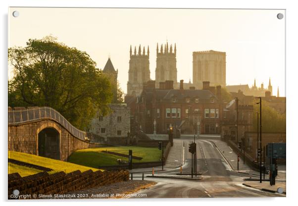 York Sunrise Acrylic by Slawek Staszczuk