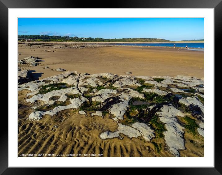 Newton Beach  Framed Mounted Print by Jane Metters