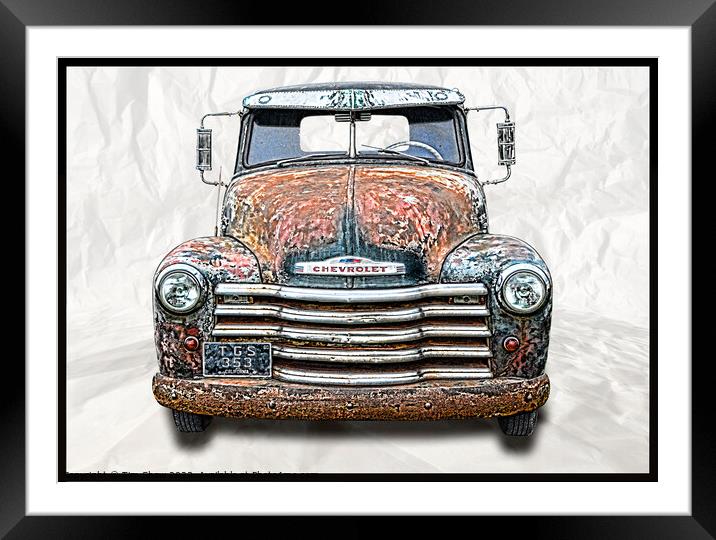 Old American Rat pickup truck Framed Mounted Print by Tim Shaw