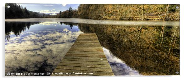 Loch Ard Scotland Acrylic by Paul Messenger