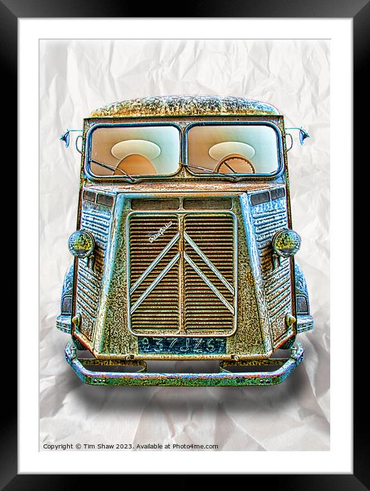 Classic French Commercial van Framed Mounted Print by Tim Shaw