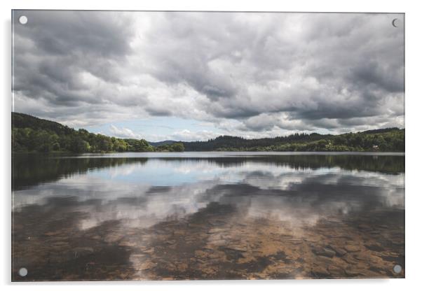 Loch Drunkie Scotland Acrylic by Henry Clayton