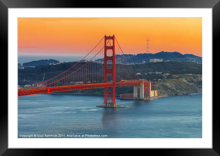 Golden Gate Bridge Framed Mounted Print by Eyal Nahmias