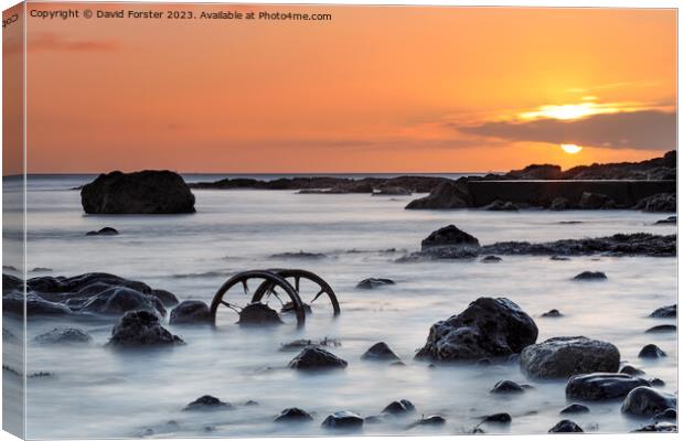 Seaham Wheels at Sunrise, County Durham, UK Canvas Print by David Forster