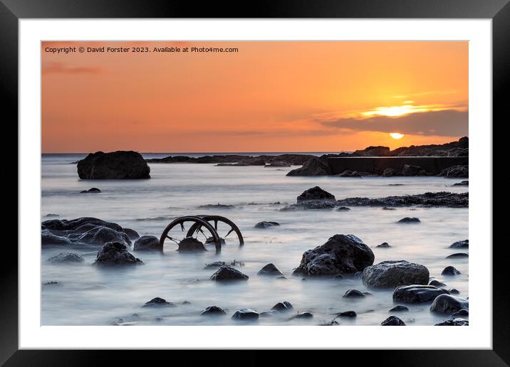Seaham Wheels at Sunrise, County Durham, UK Framed Mounted Print by David Forster