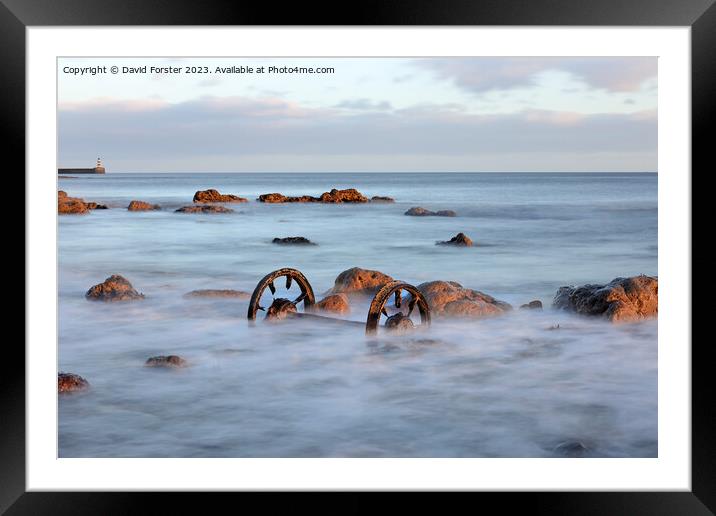 Seaham Wheels at Sunrise, Seaham, County Durham, UK Framed Mounted Print by David Forster