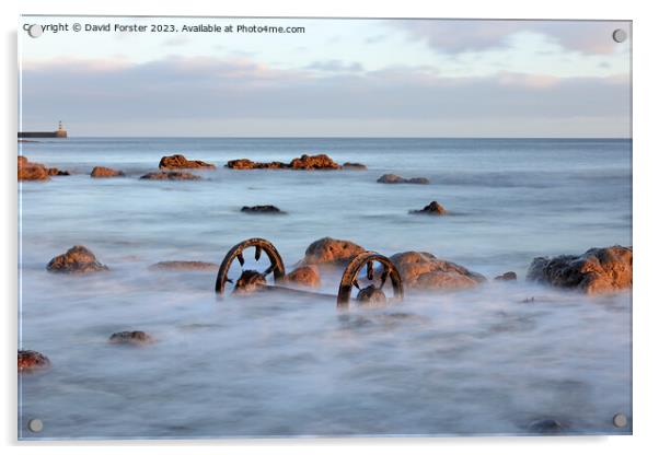 Seaham Wheels at Sunrise, Seaham, County Durham, UK Acrylic by David Forster