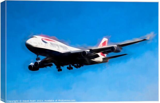British Airways Boeing 747 Art Canvas Print by David Pyatt